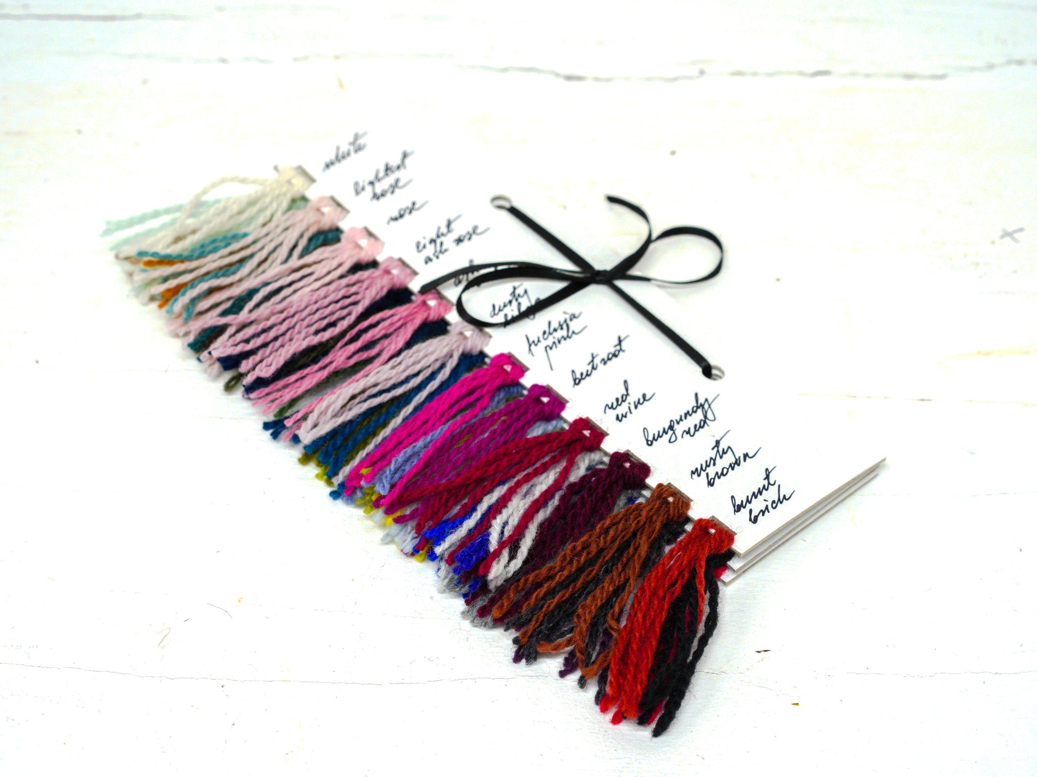 NZ Merino Wool Yarn Sample Card – 37 Fingering Colors