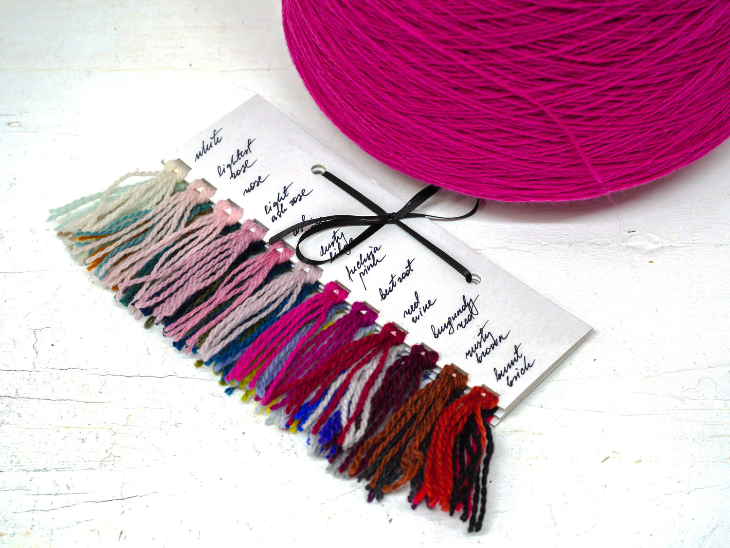 NZ Merino Wool Yarn Sample Card – 37 Fingering Colors