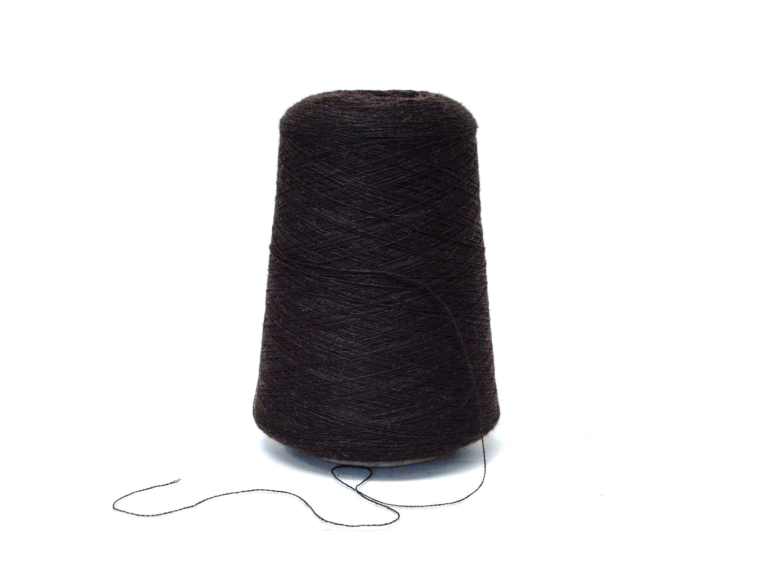 Dark brown lace Alpaca Yarn in Cone 500g/6000m