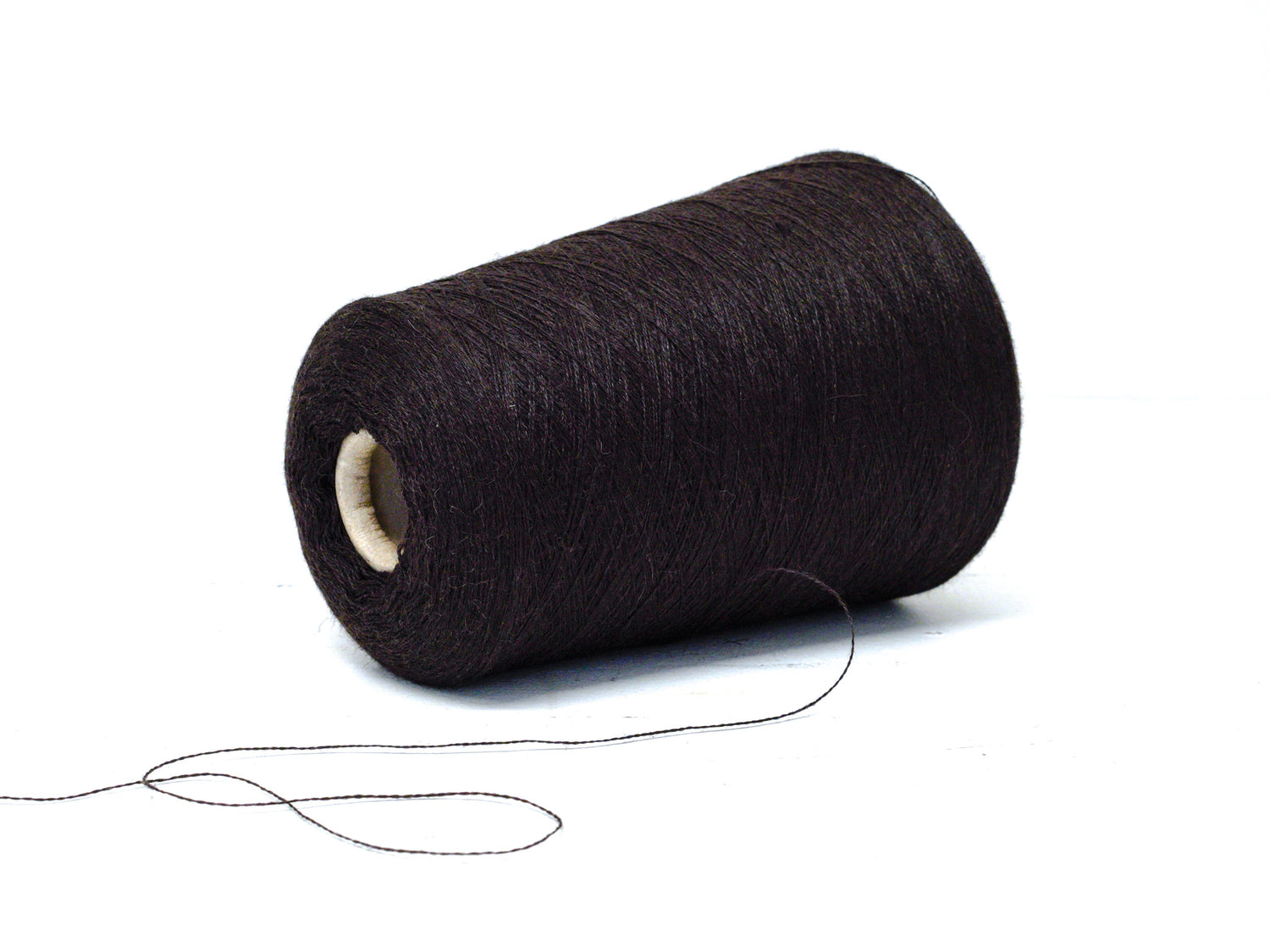 Dark brown lace Alpaca Yarn in Cone 500g/6000m