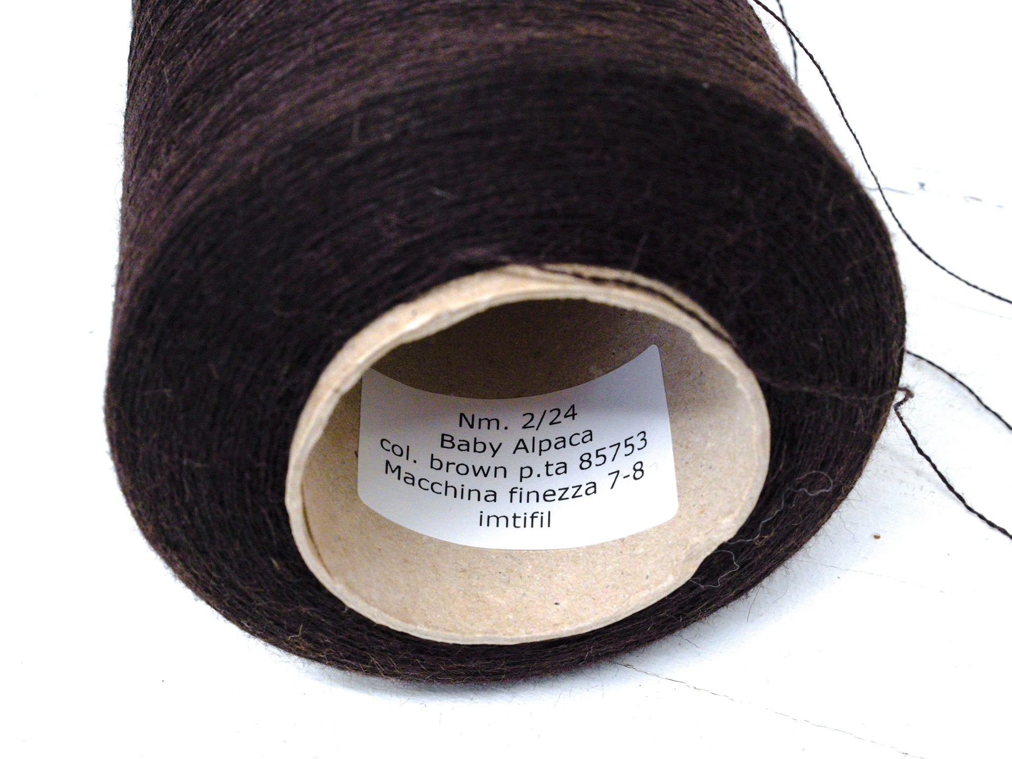 Dark brown lace Alpaca Yarn in Cone 500g/6000m
