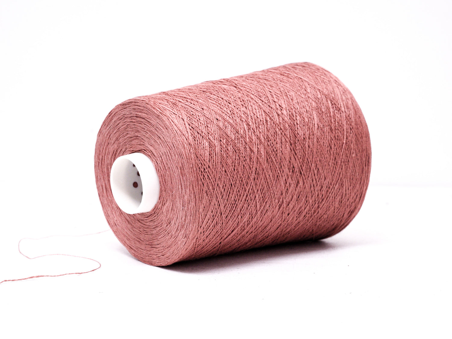 Meat red Linen Yarn: Baltic Flax, Lace Knitting, Crochet (100g/1000m in Cone)