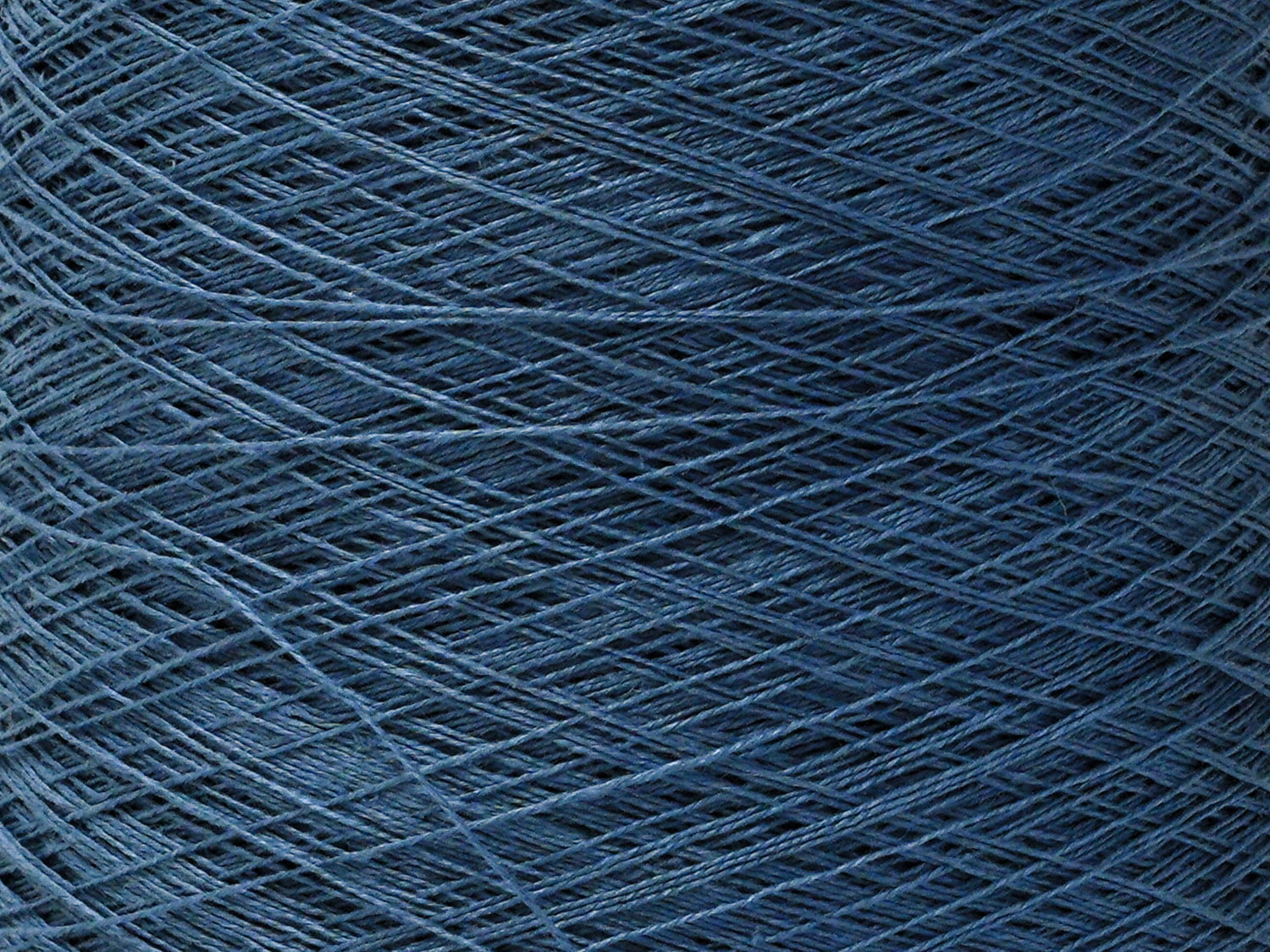 Storm blue Linen Yarn: Baltic Flax, Lace Knitting, Crochet (100g/1000m in Cone)