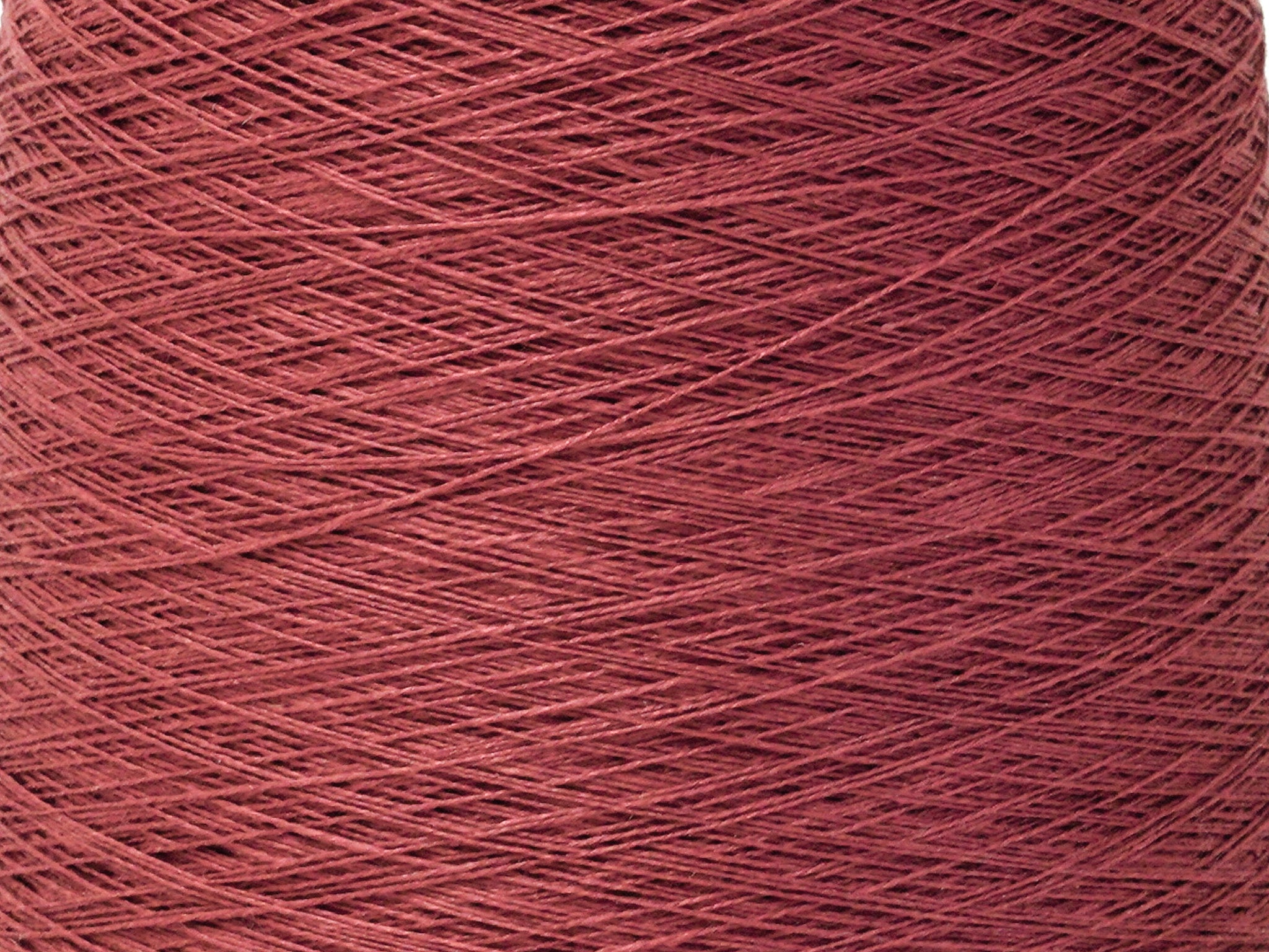 Muted red Linen Yarn: Baltic Flax, Lace Knitting, Crochet (100g/1000m in Cone)