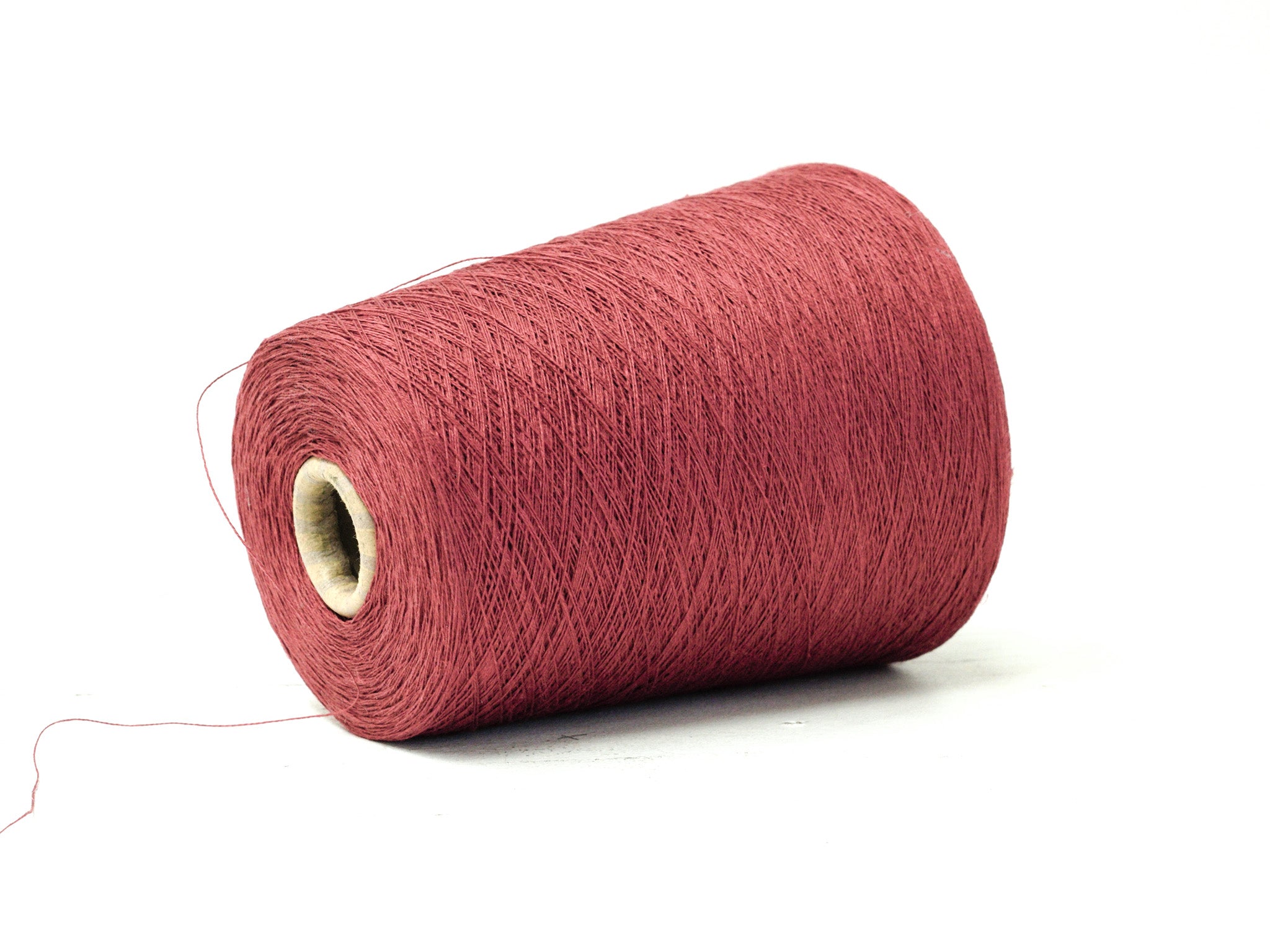 Muted red Linen Yarn: Baltic Flax, Lace Knitting, Crochet (100g/1000m in Cone)