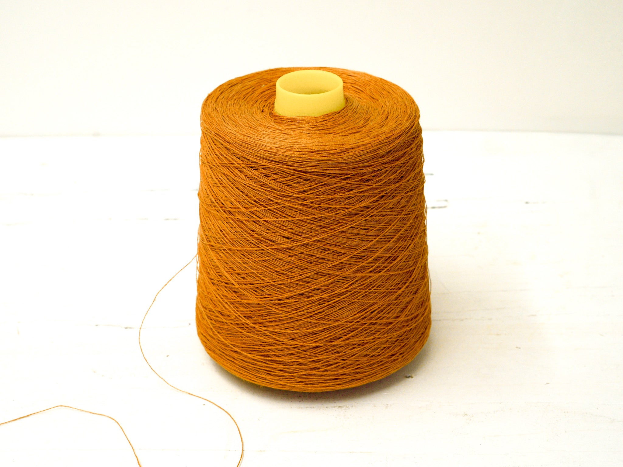 Carrot Linen Yarn: Baltic Flax, Lace Knitting, Crochet (100g/1000m in Cone)