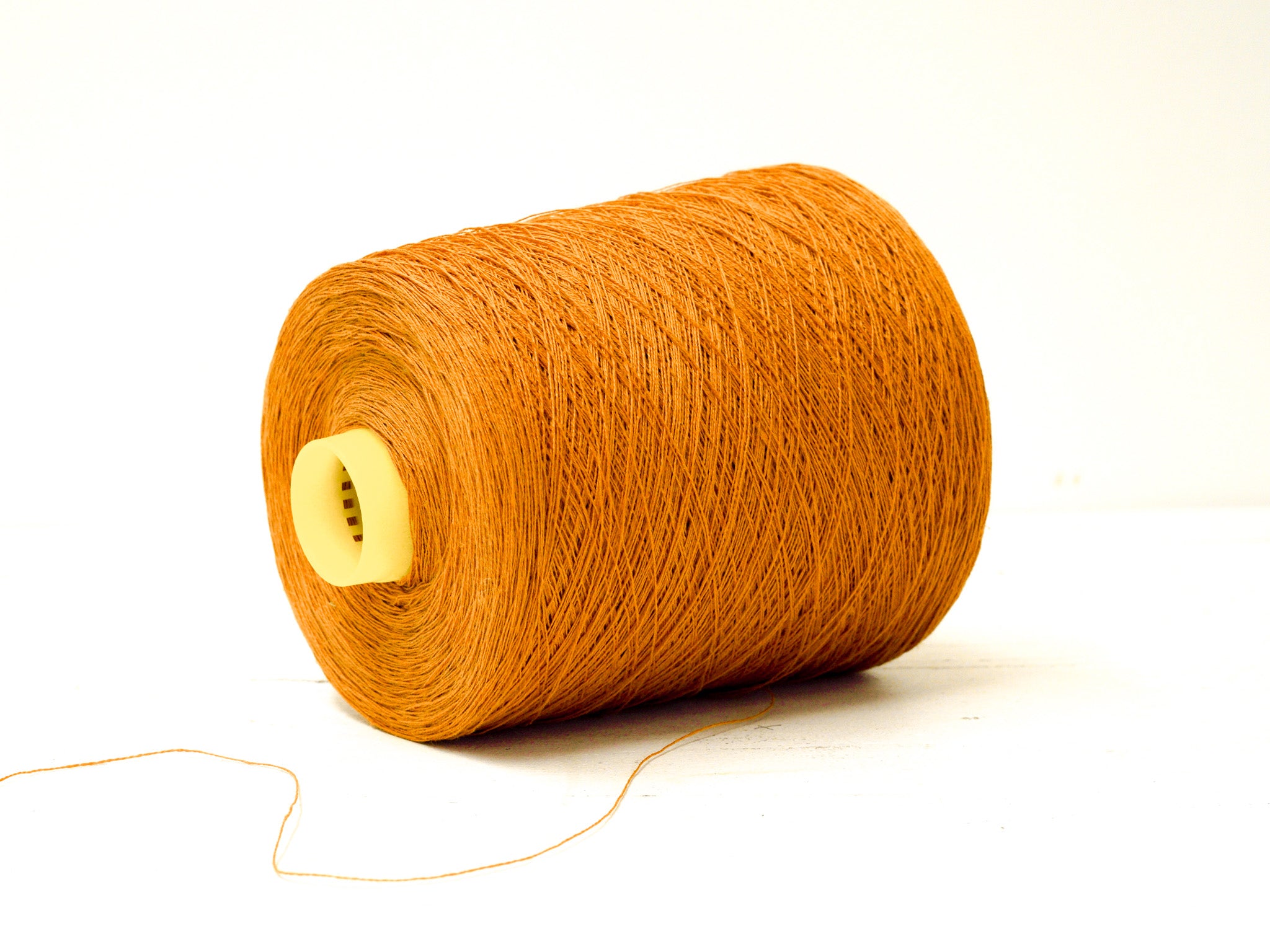 Carrot Linen Yarn: Baltic Flax, Lace Knitting, Crochet (100g/1000m in Cone)