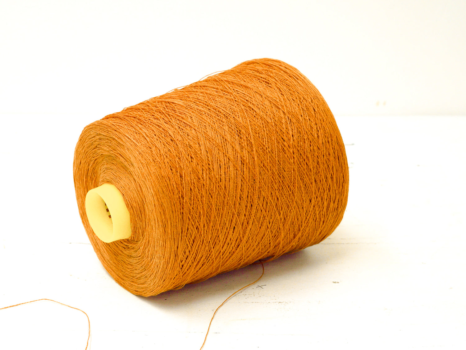 Carrot Linen Yarn: Baltic Flax, Lace Knitting, Crochet (100g/1000m in Cone)