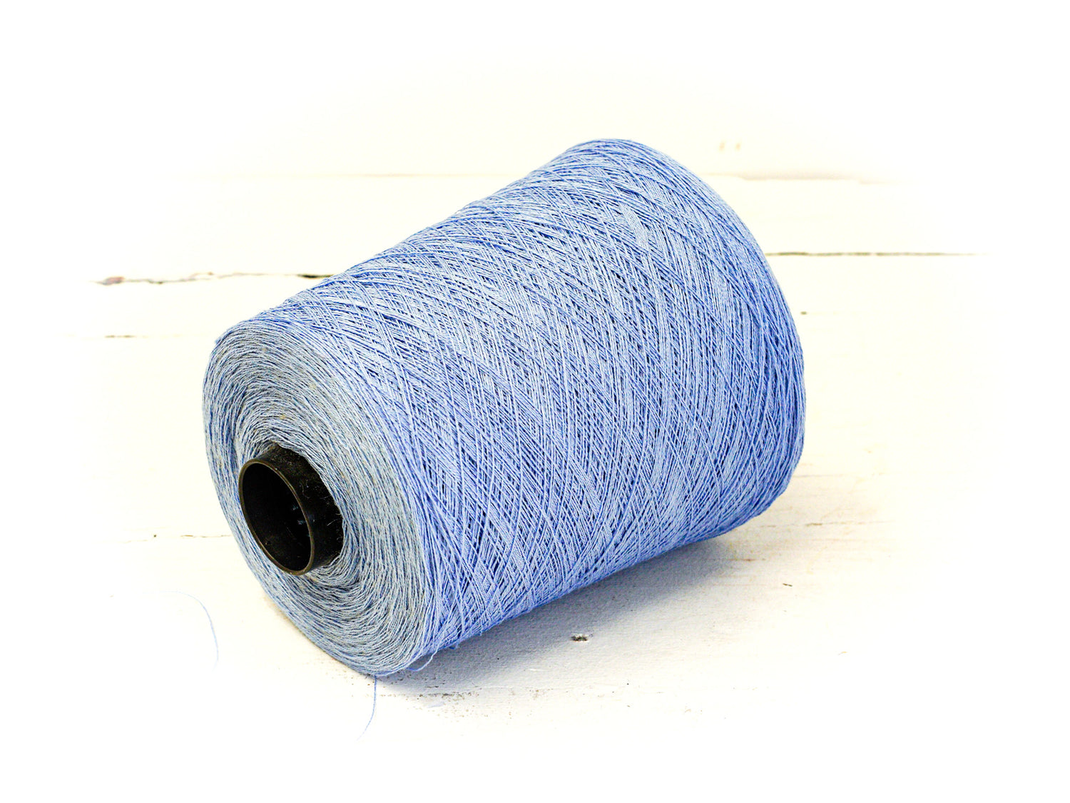Blue Linen Yarn: Baltic Flax, Lace Knitting, Crochet (100g/1000m in Cone)