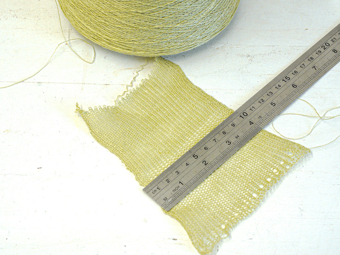 Pale Green Linen Yarn: Baltic Flax, Lace Knitting, Crochet (100g/1000m in Cone)