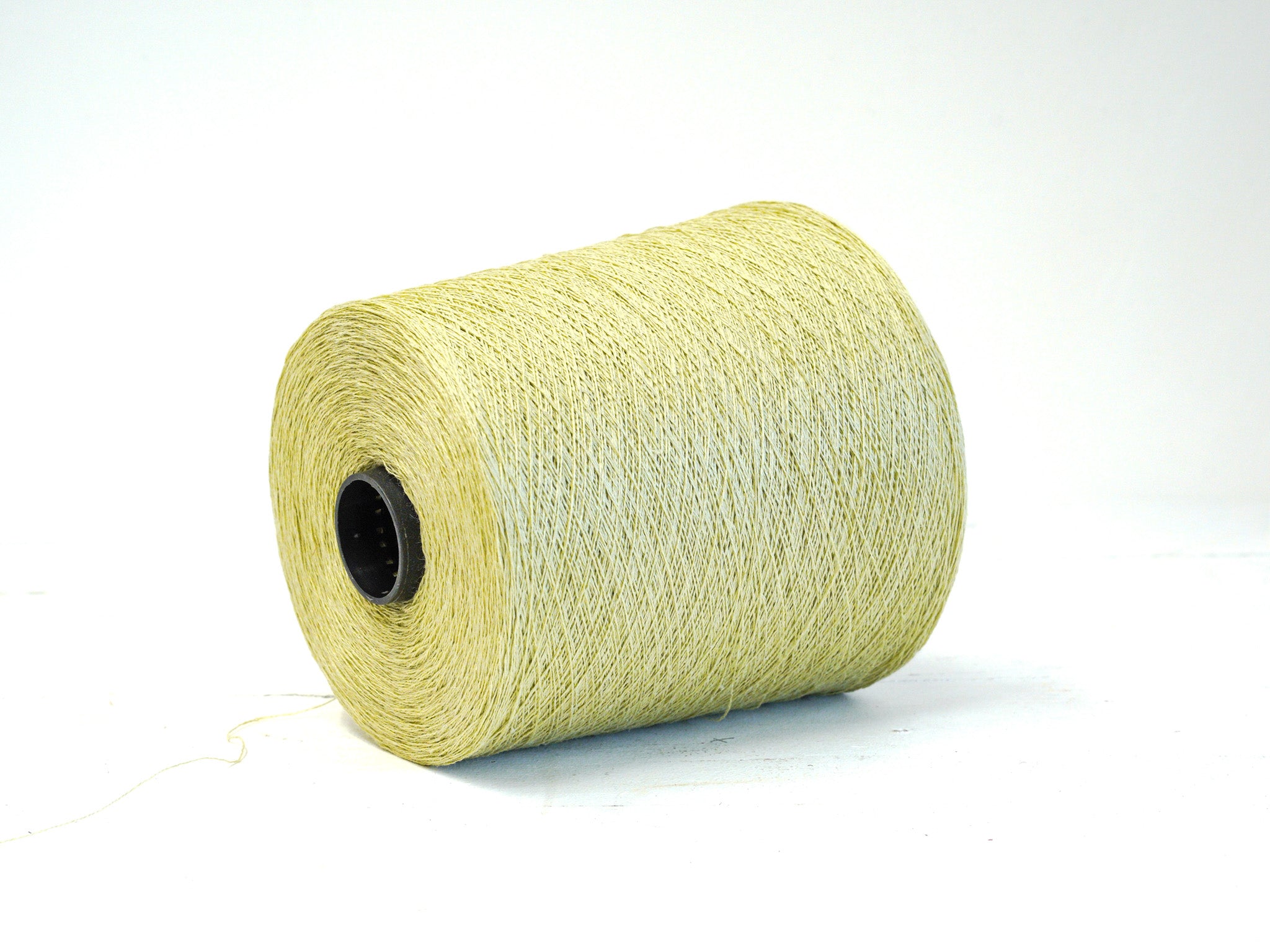 Pale Green Linen Yarn: Baltic Flax, Lace Knitting, Crochet (100g/1000m in Cone)