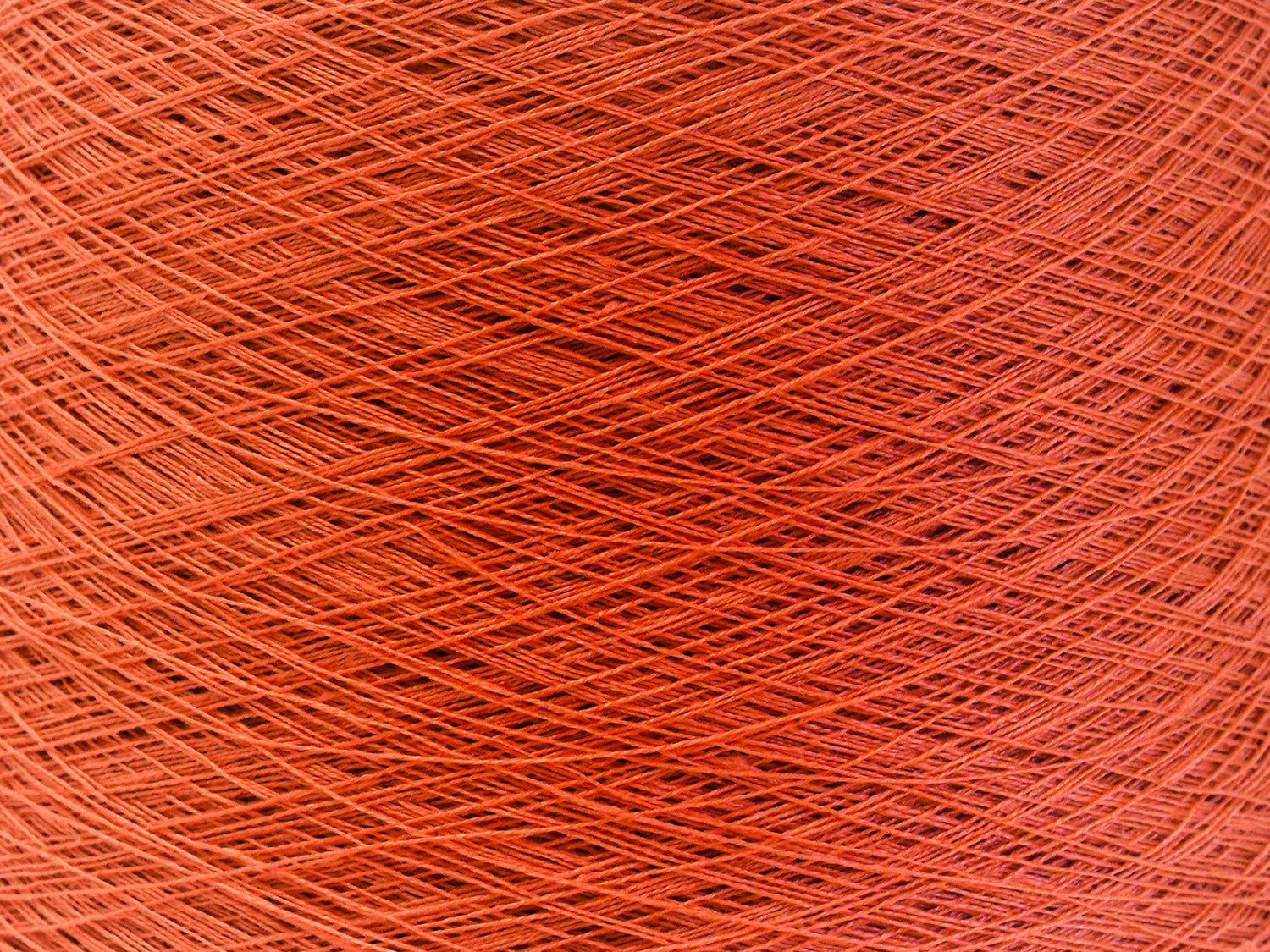 Vibrant orange Linen Yarn: Baltic Flax, Lace Knitting, Crochet (100g/1000m in Cone)