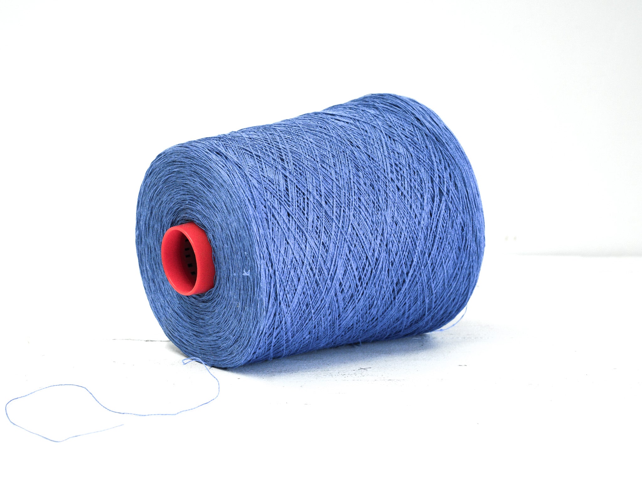 Steel blue Linen Yarn: Baltic Flax, Lace Knitting, Crochet (100g/1000m in Cone)