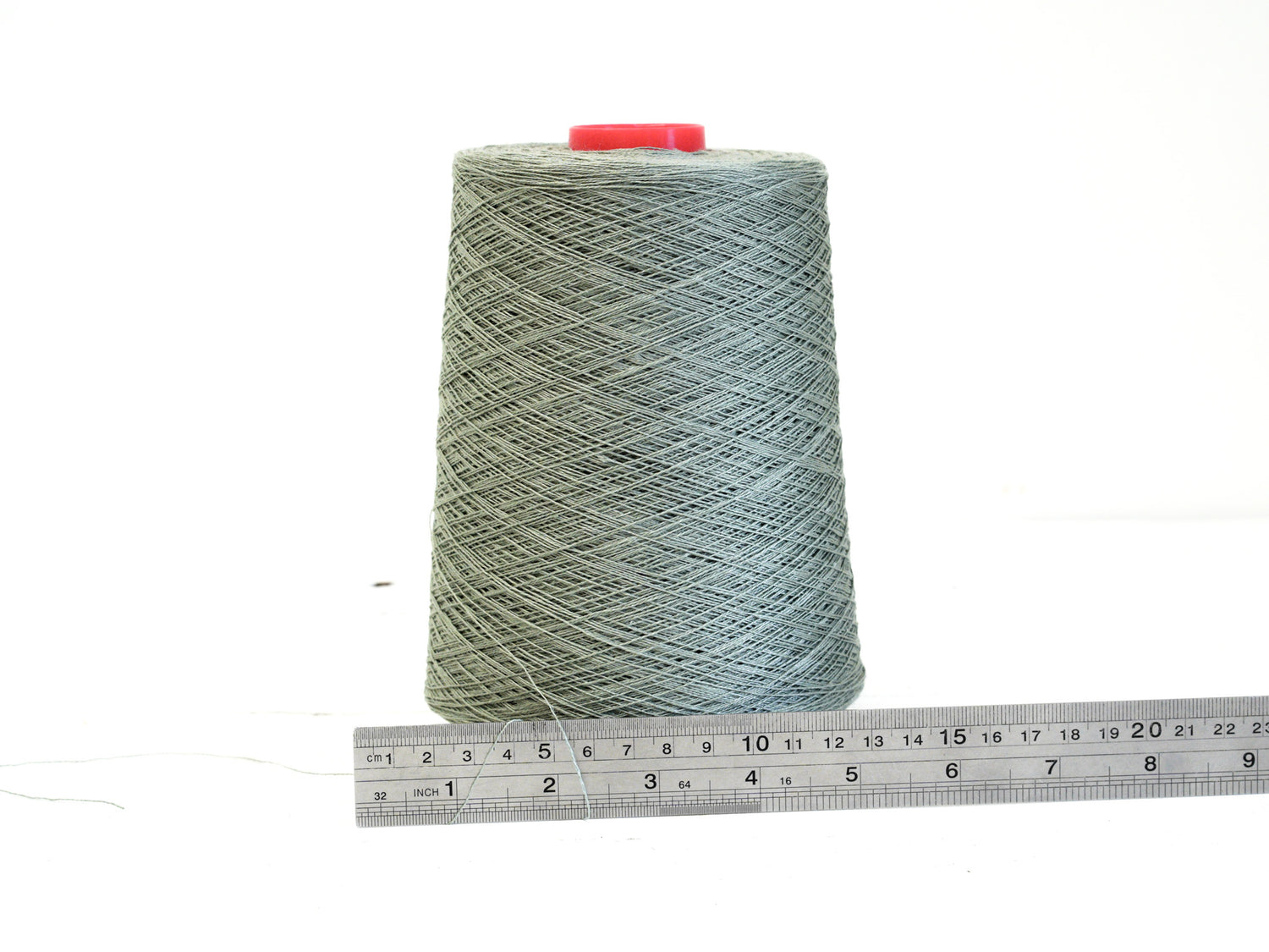 Olive Green Linen Yarn: Baltic Flax, Lace Knitting, Crochet (100g/1000m in Cone)