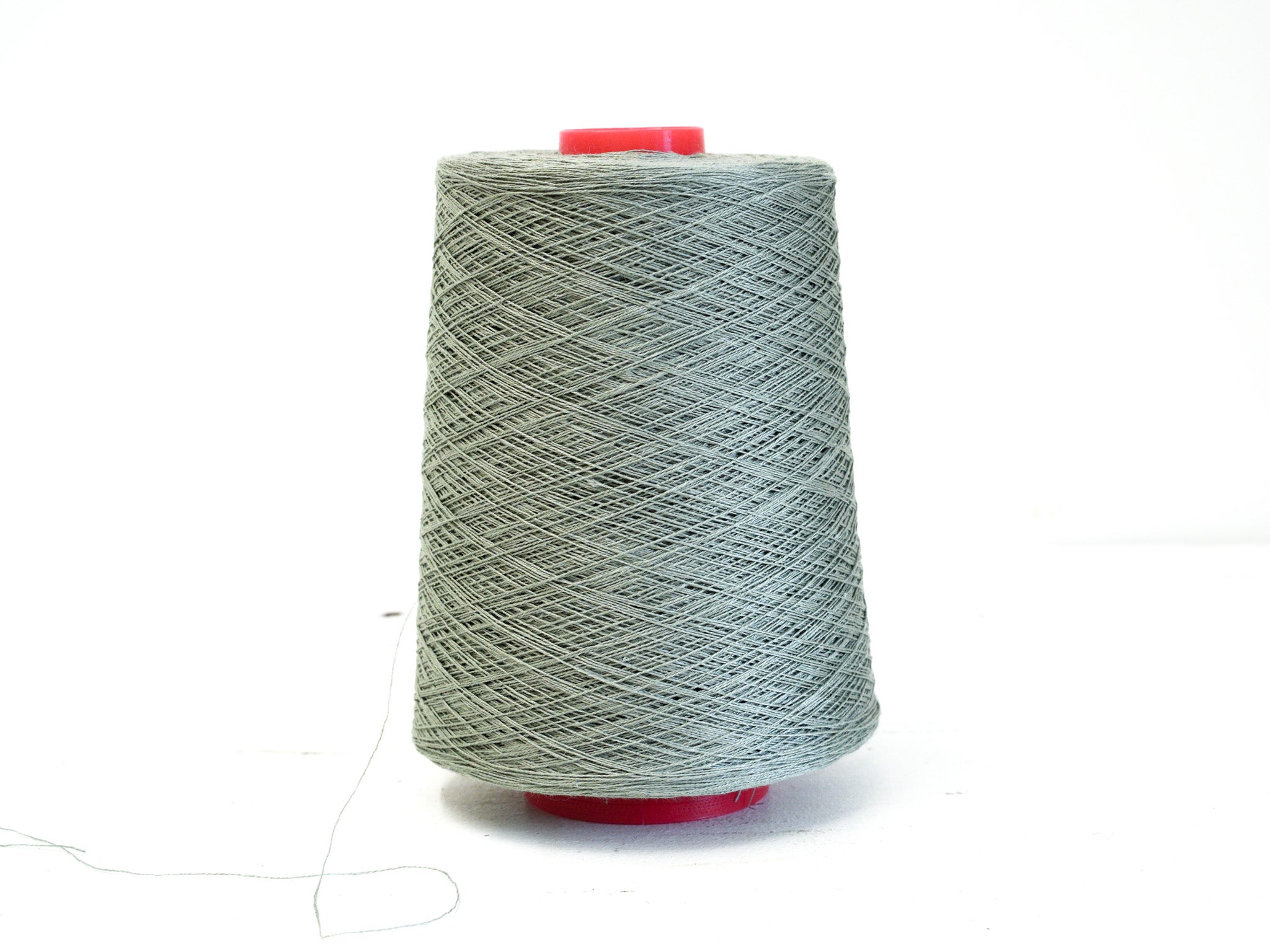 Olive Green Linen Yarn: Baltic Flax, Lace Knitting, Crochet (100g/1000m in Cone)