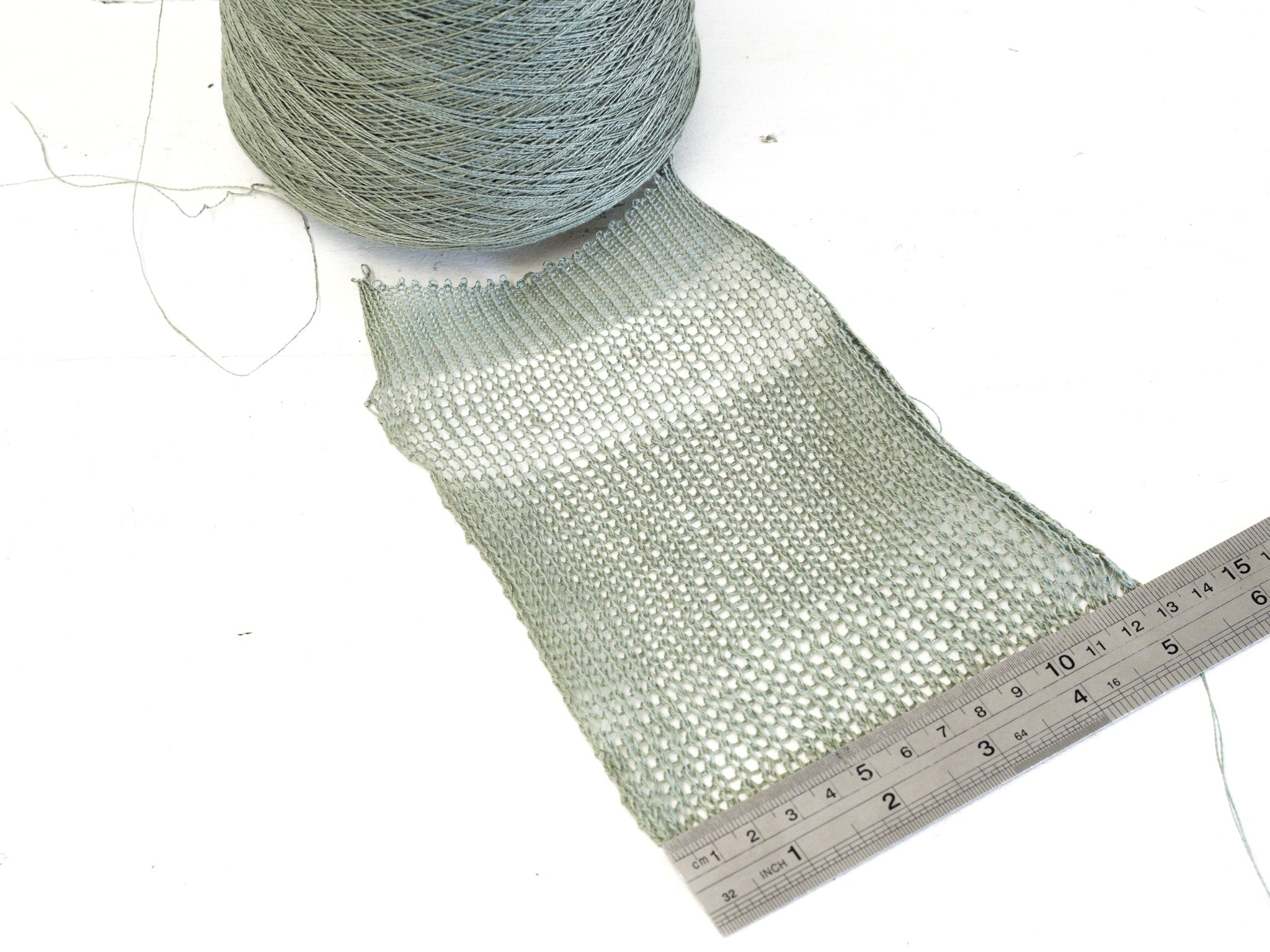 Olive Green Linen Yarn: Baltic Flax, Lace Knitting, Crochet (100g/1000m in Cone)