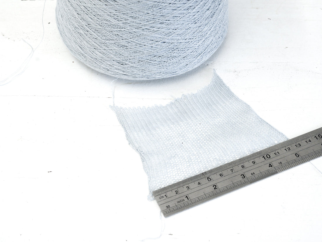 Pale blue Linen Yarn: Baltic Flax, Lace Knitting, Crochet (100g/1000m in Cone)
