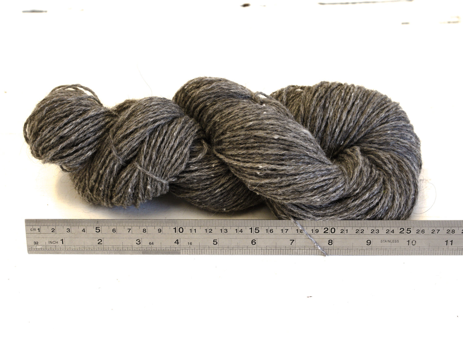 Bernese Mountain Dog Wool Yarn with Merino, Chiengora, Natural Grey, 100g/260m