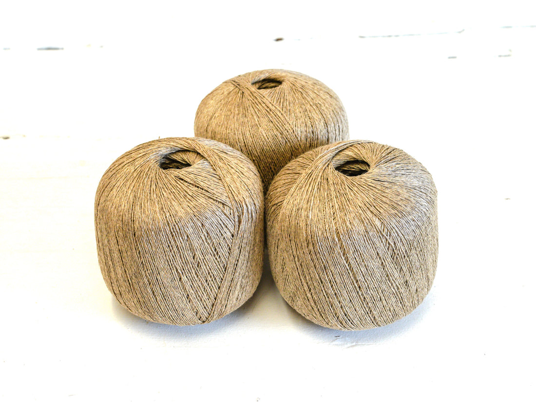 100% Natural Linen Yarn | Undyed Rustic Flax | Lace Weight | 480m / 100g