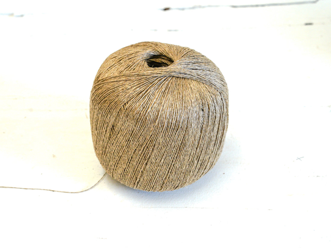 100% Natural Linen Yarn | Undyed Rustic Flax | Lace Weight | 480m / 100g