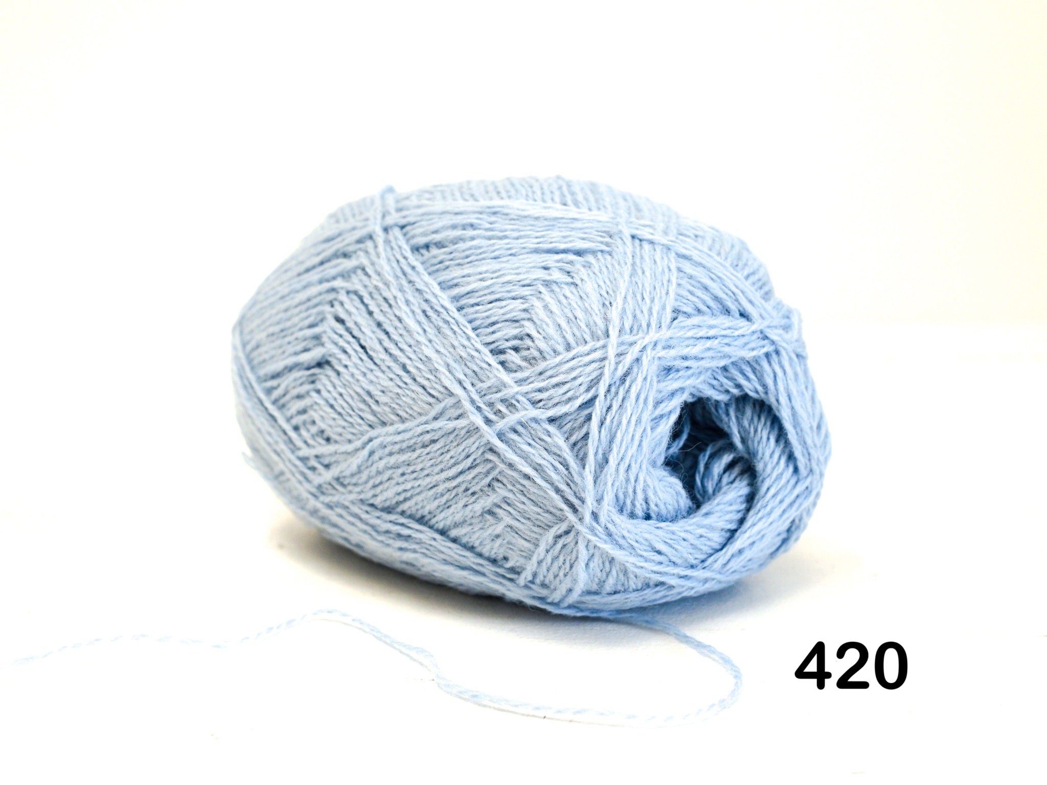 Babyblaues neuseeländisches Wollgarn - 420