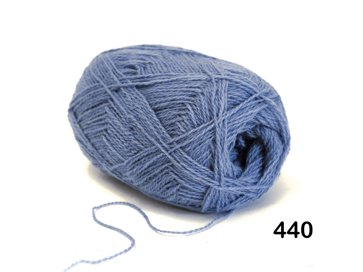 Stahlblaues neuseeländisches Wollgarn - 440