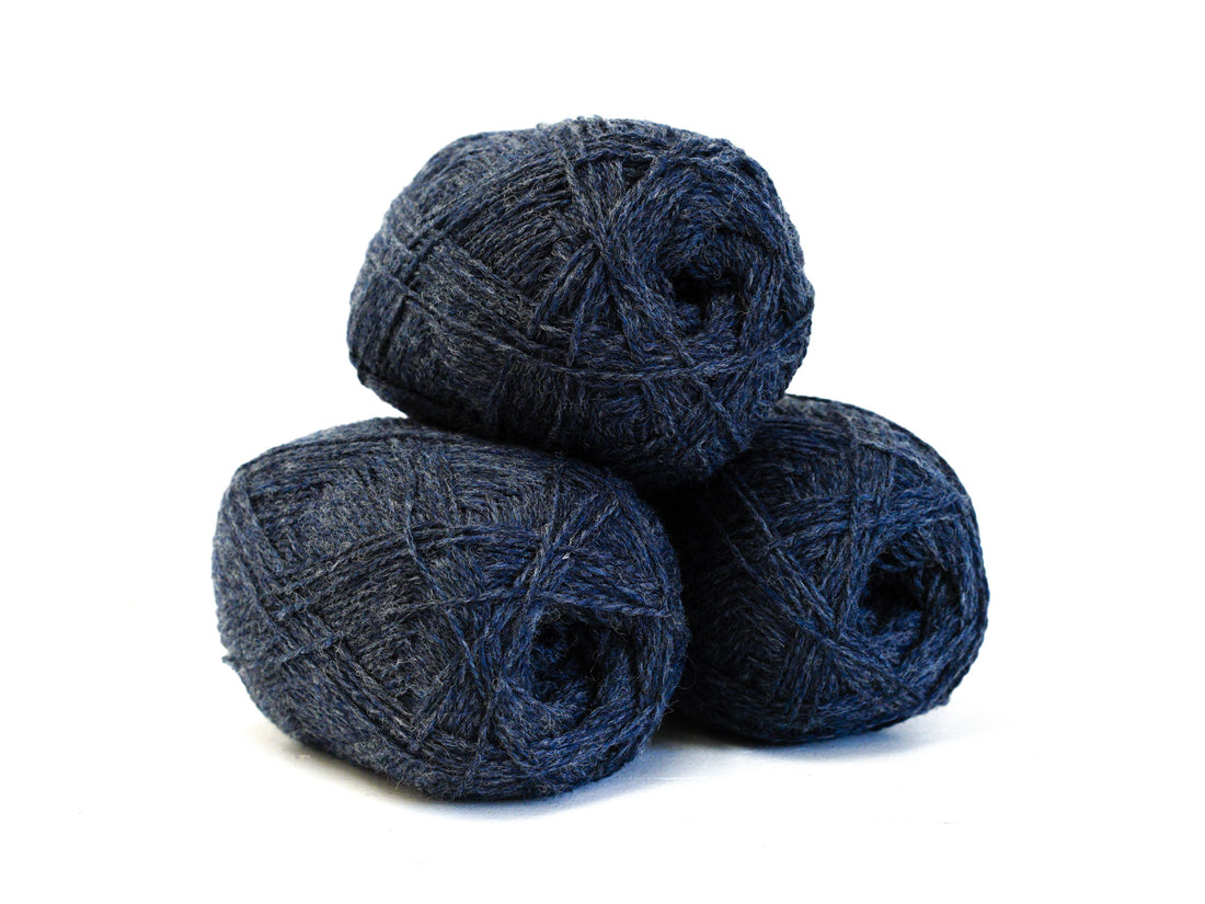 Vintage Denim blue New Zealand lace wool yarn - 470