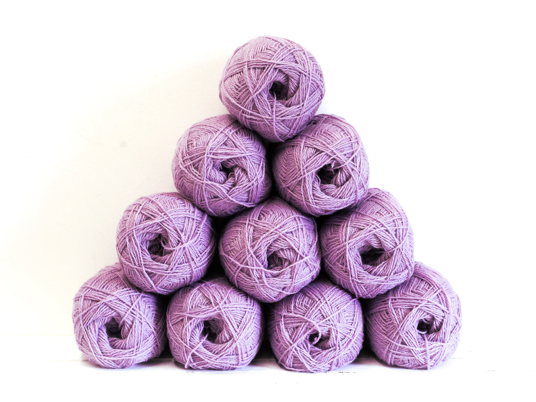Vintage lilac color New Zealand wool yarn - 520