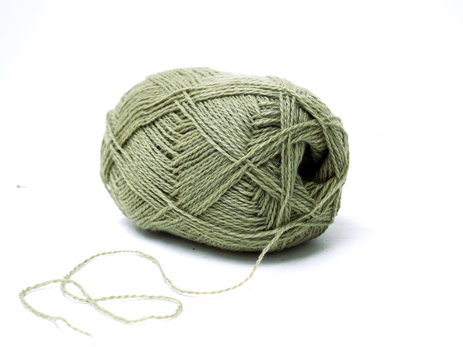 Olive green color New Zealand wool yarn - 325