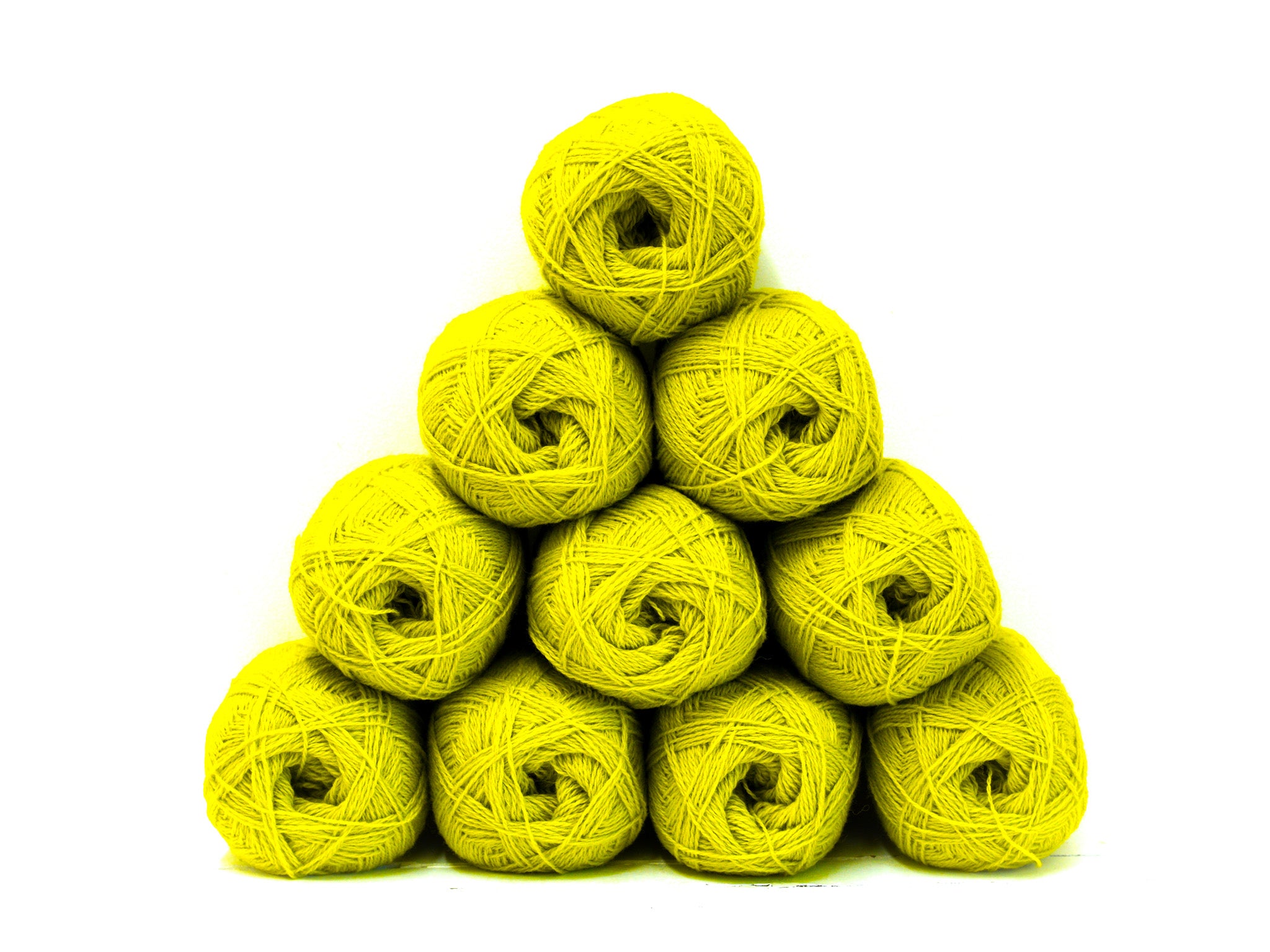 Vibrant yellow- green New Zealand wool yarn - 340