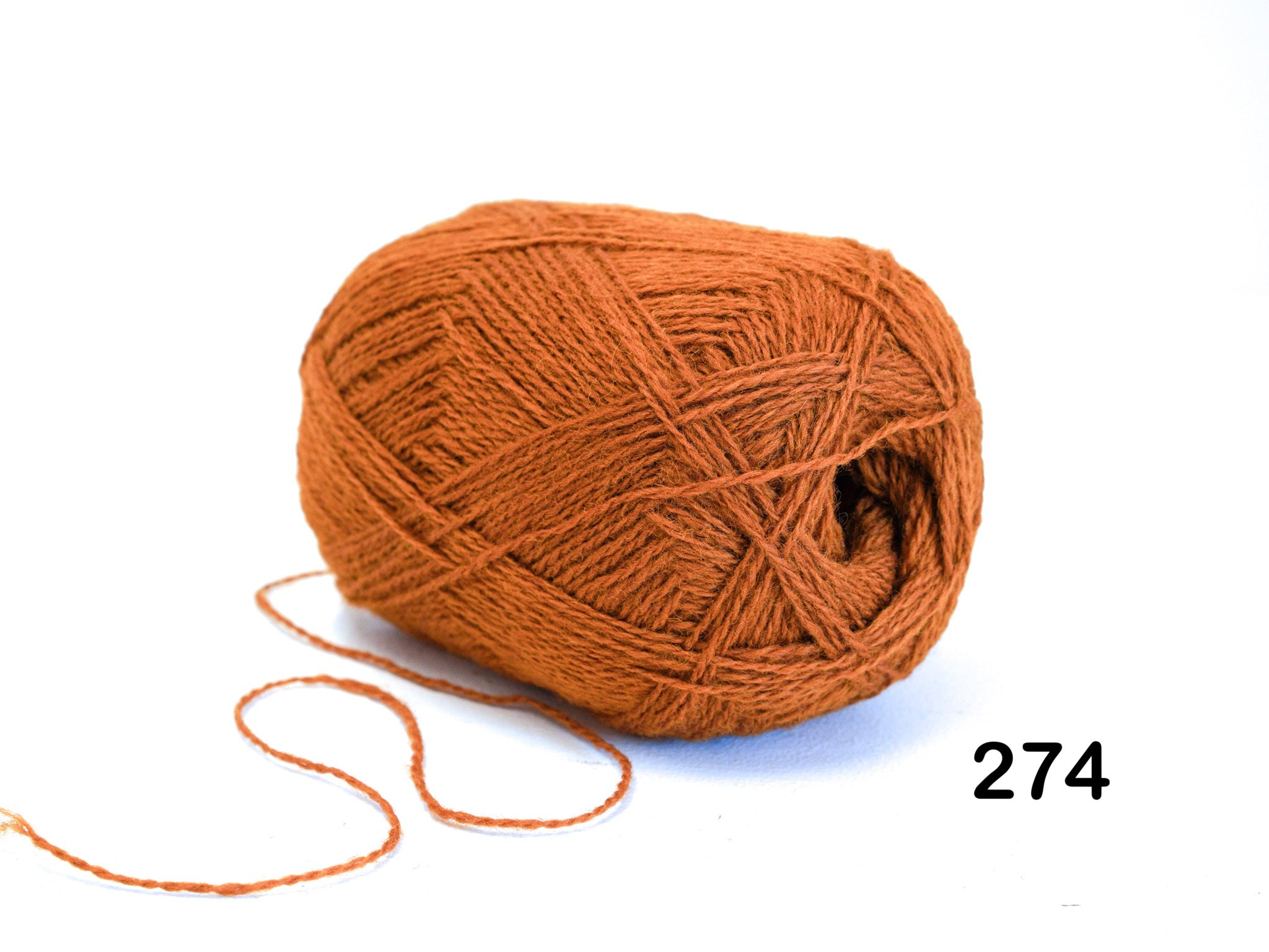 Natural Brick Color wool yarn 100g./3,5oz - 274