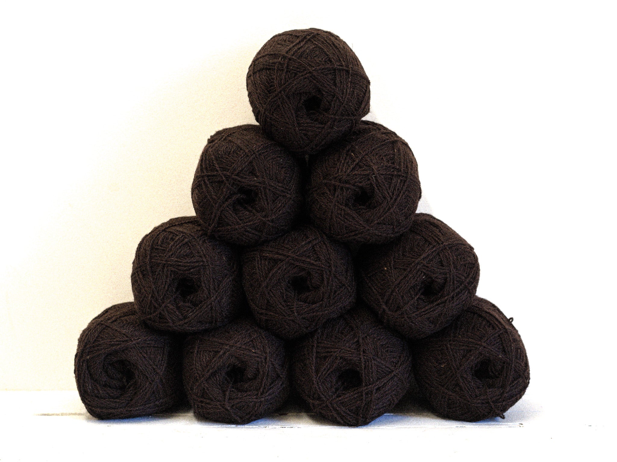 Dark Chocolate Brown New Zealand lace wool yarn - 269