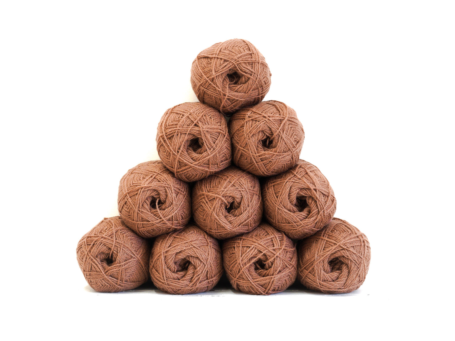 Taupe brown color New Zealand wool yarn - 264
