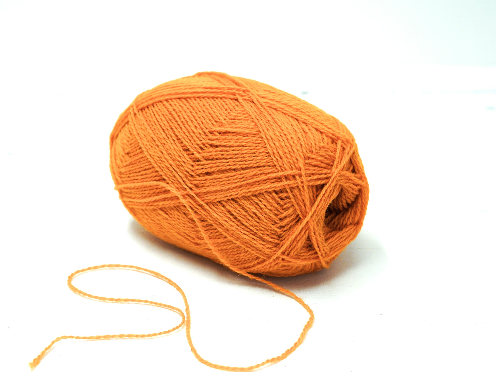 Golden Orange Color fingering wool yarn - 740