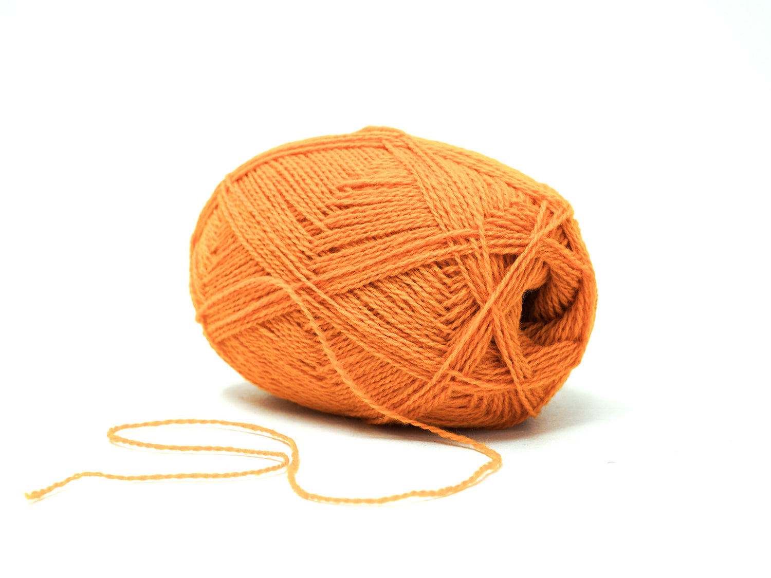 Golden Orange Color fingering wool yarn - 740