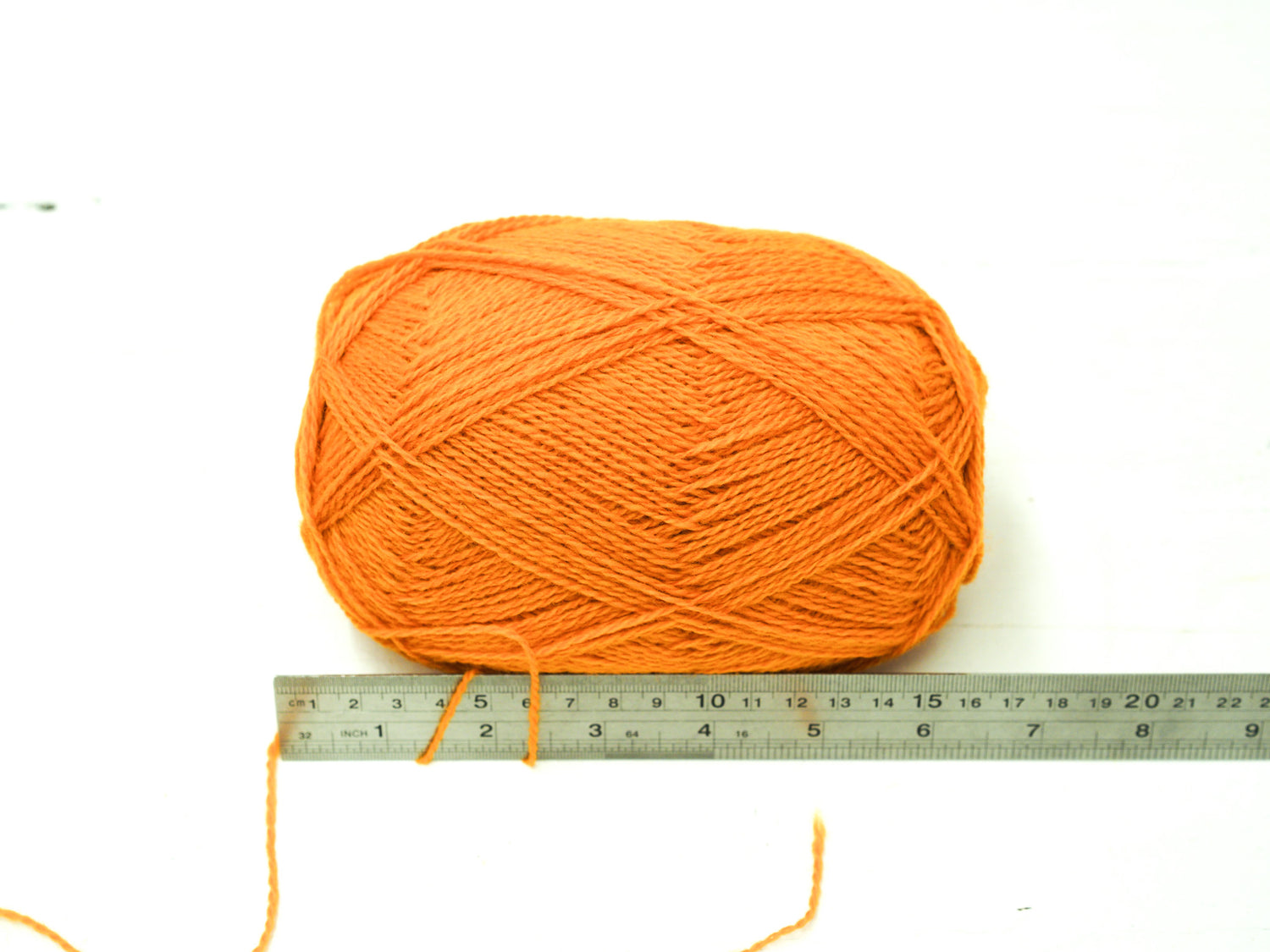 Golden Orange Color fingering wool yarn - 740
