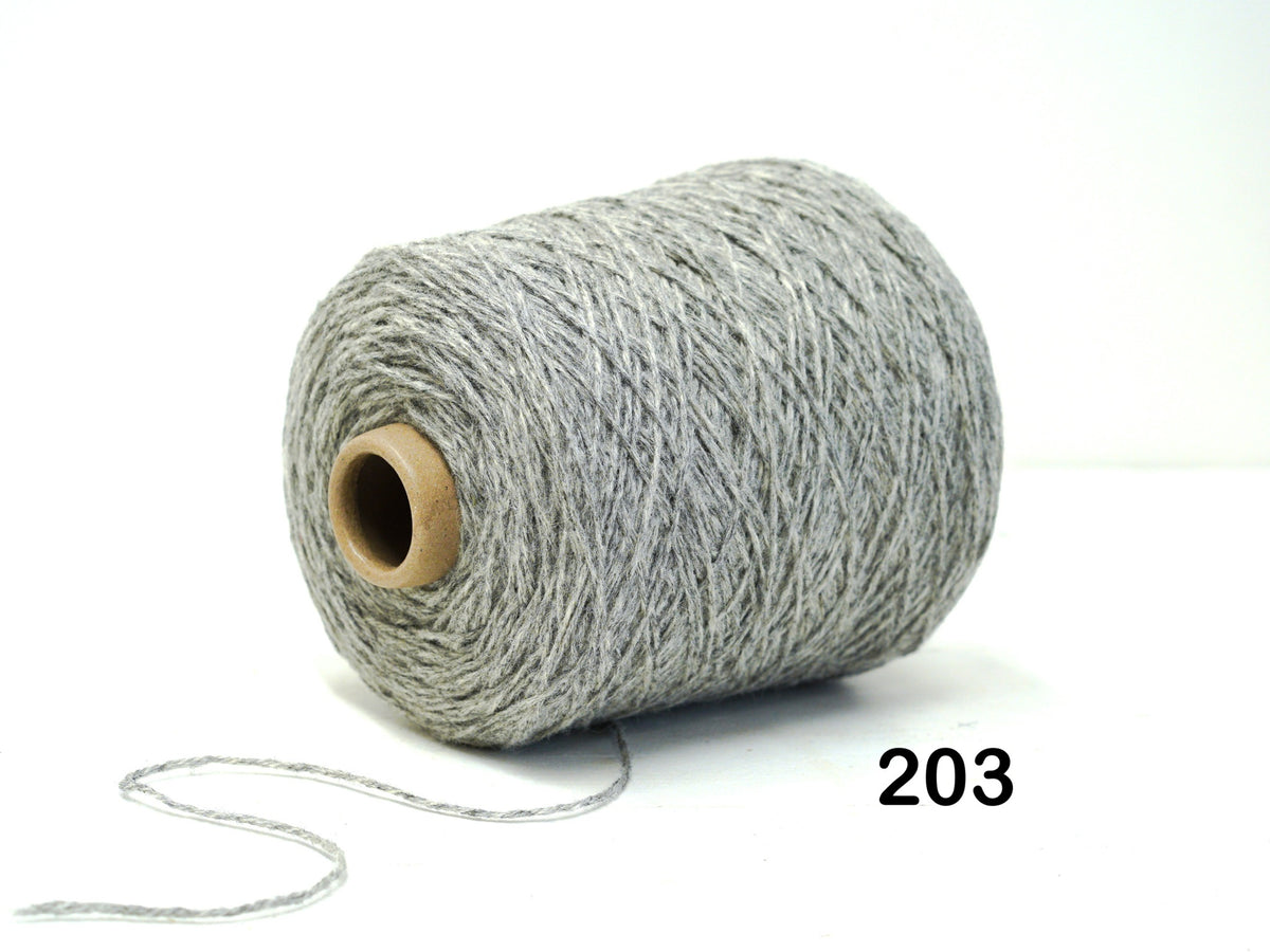 Midle Grey melange 100% carpet wool yarn - 203