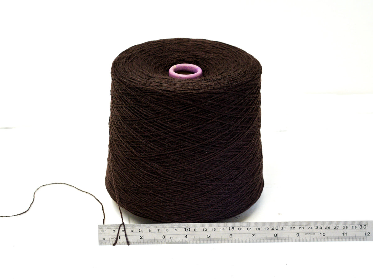 Dark Chocolate Brown - soft merino wool in cone - 900g/31,7oz.