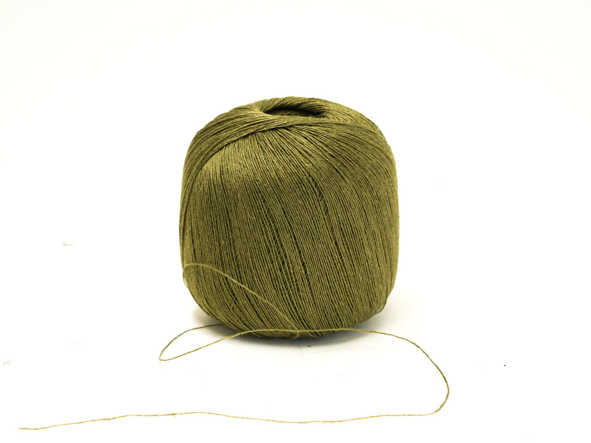 100% Linen Yarn – Golden Moss - 100g/600m