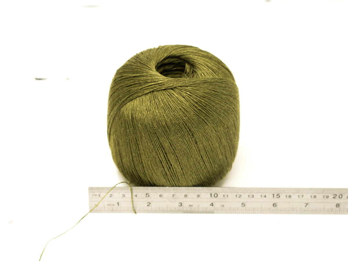 100% Linen Yarn – Golden Moss - 100g/600m