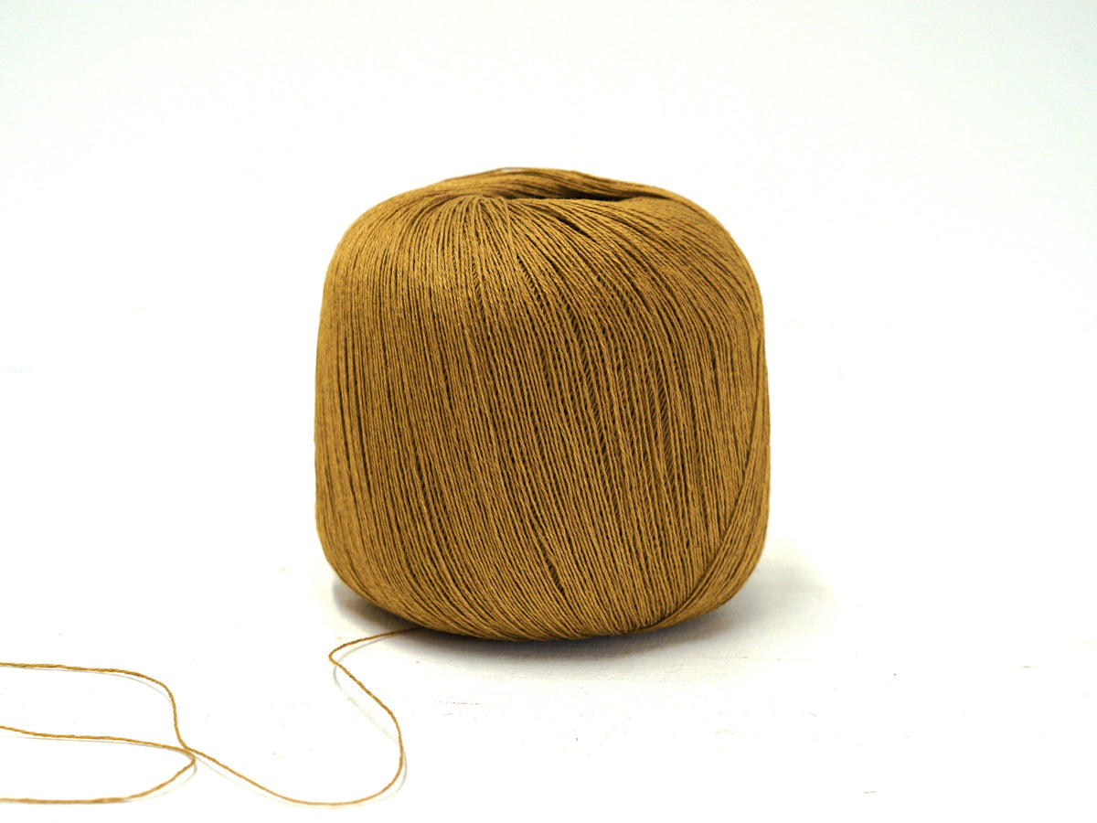 100% Linen Yarn – Golden Mustard - 100g/600m