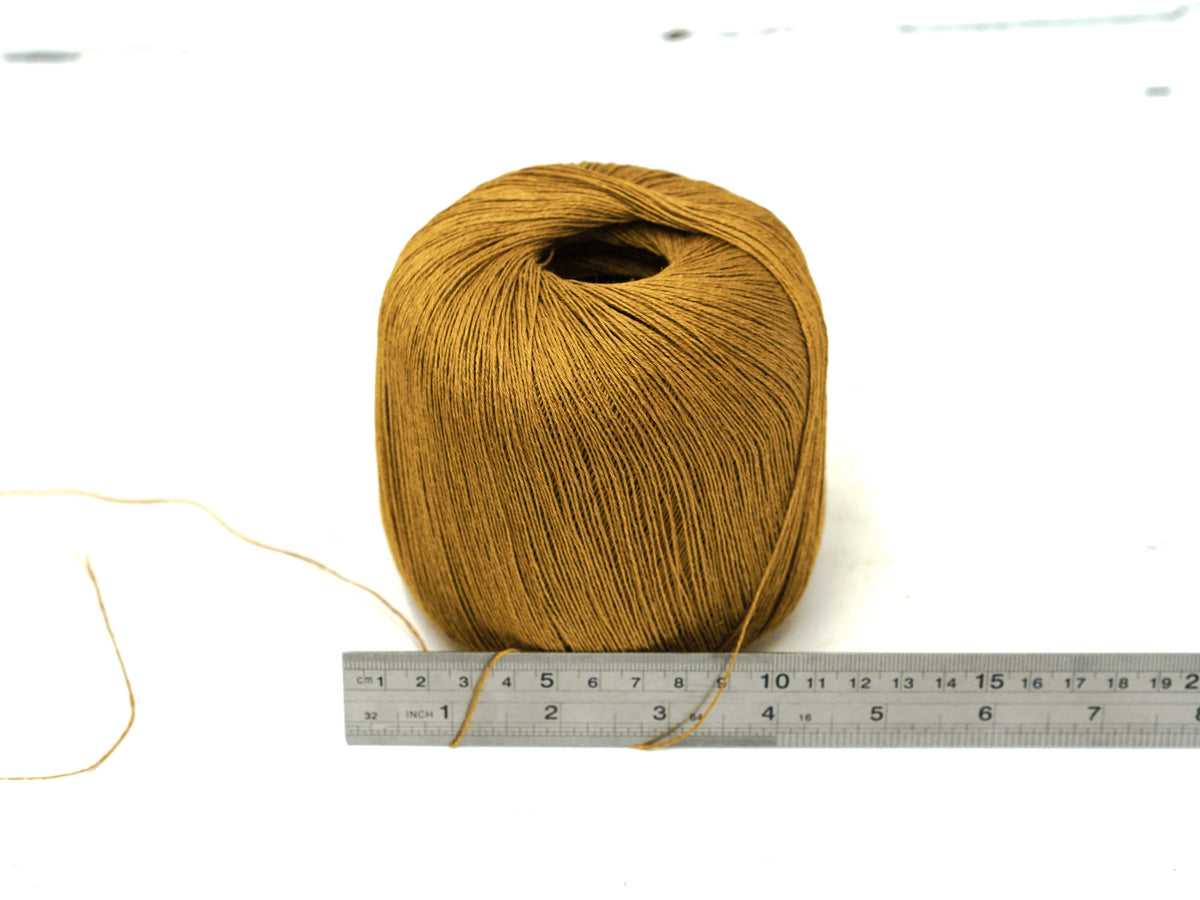 100% Linen Yarn – Golden Mustard - 100g/600m