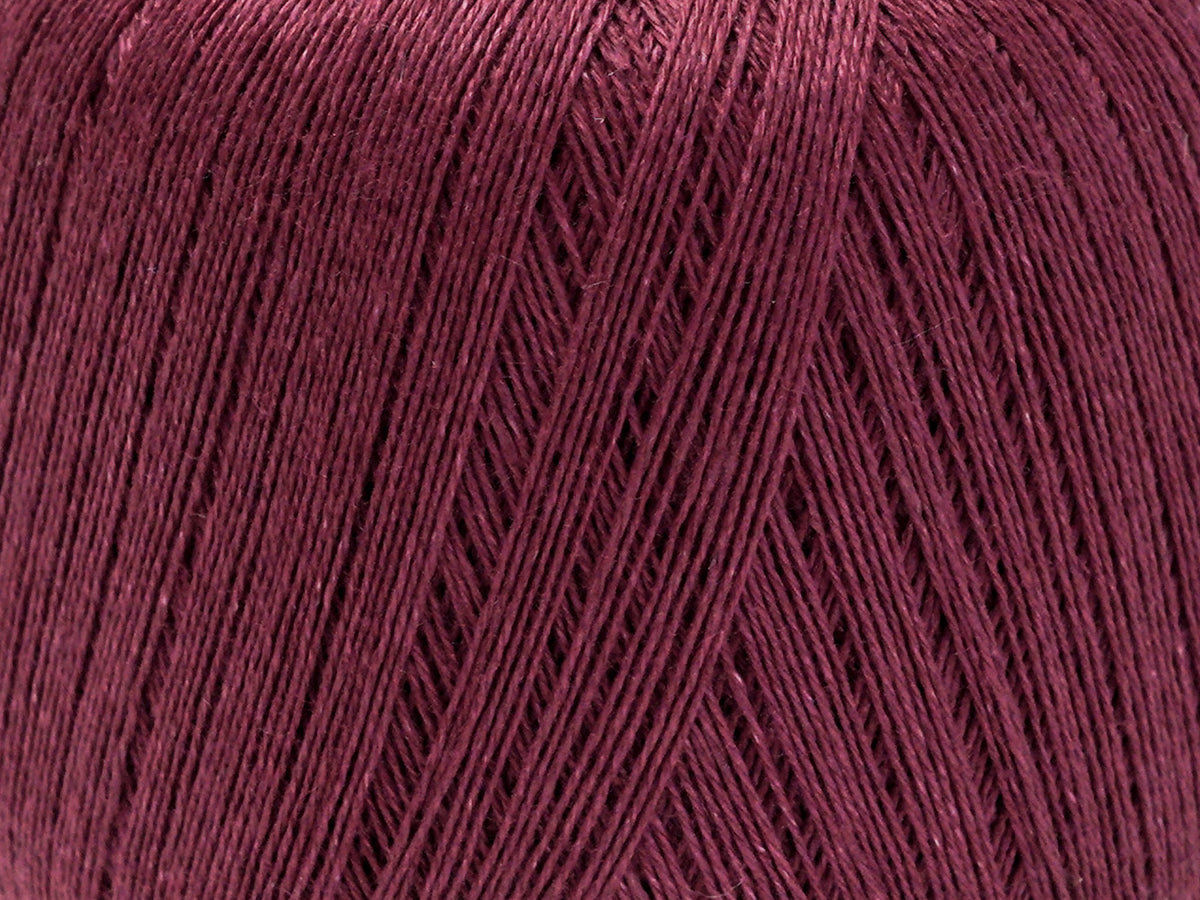 Mulberry Wine 100% Linen Yarn – Lace Weight, 100 g / 600 m