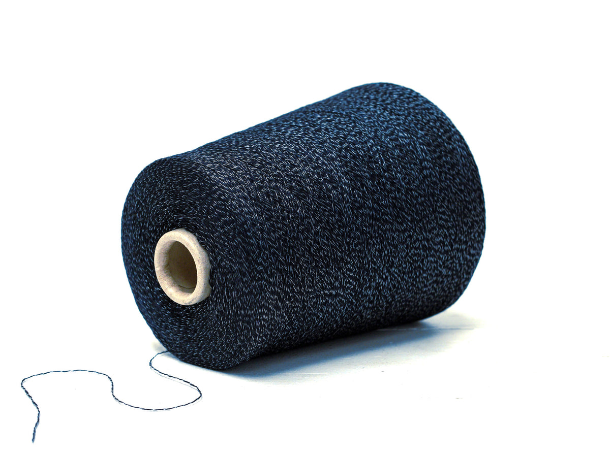 Blue Cashmere &amp; Wool Yarn | Melange Washes to Solid Blue - 500g cone