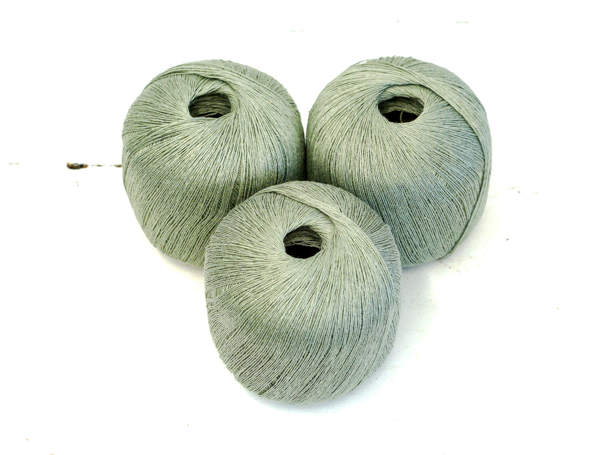 Sage Green 100% Linen Yarn | 100 g / 600 m