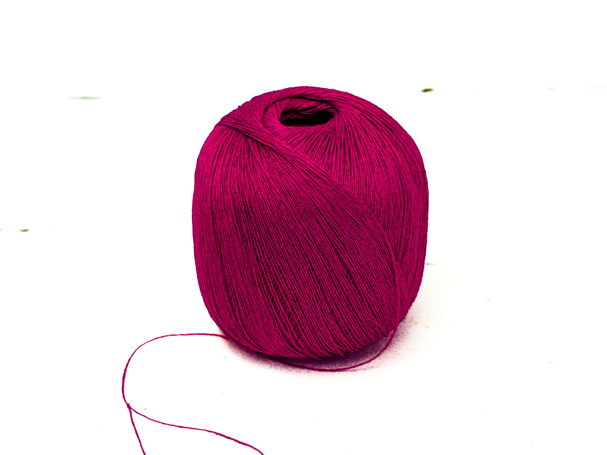 Raspberry Magenta 100% Linen Yarn | 100 g / 600 m
