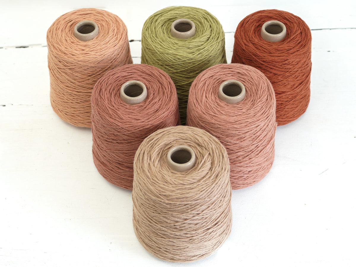 Light clay color wool yarn in cone - 86 New