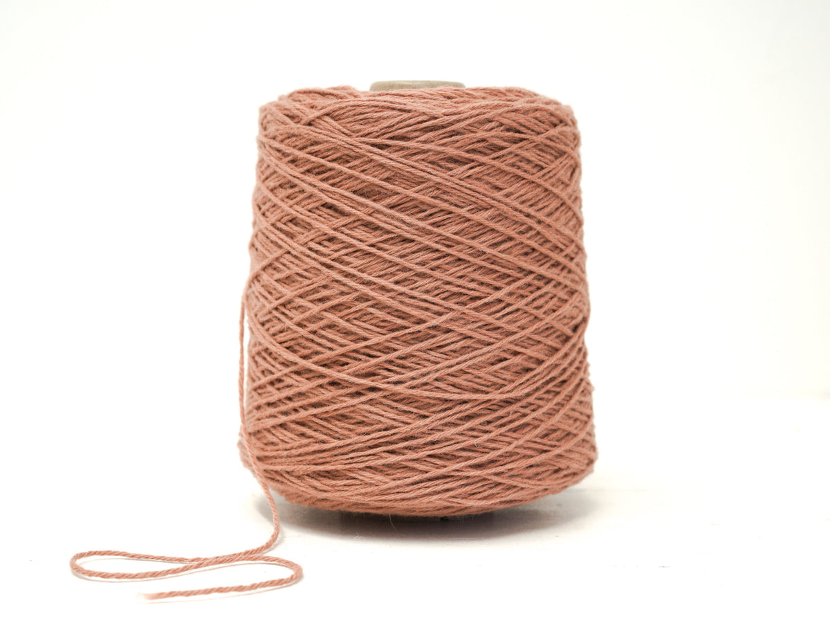Light clay color wool yarn in cone - 86 New