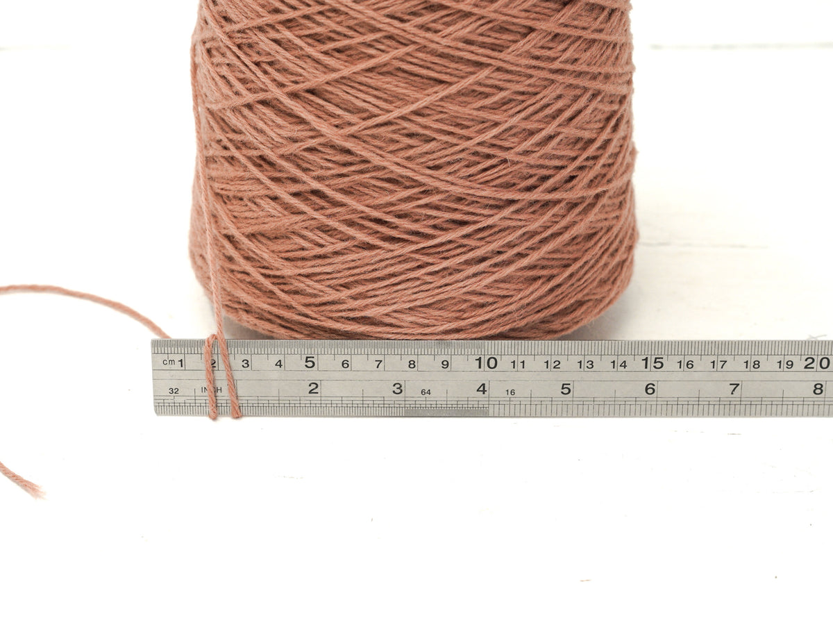 Light clay color wool yarn in cone - 86 New