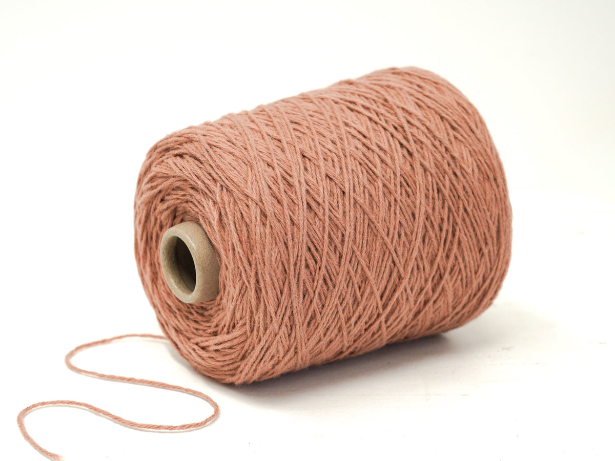 Light clay color wool yarn in cone - 86 New